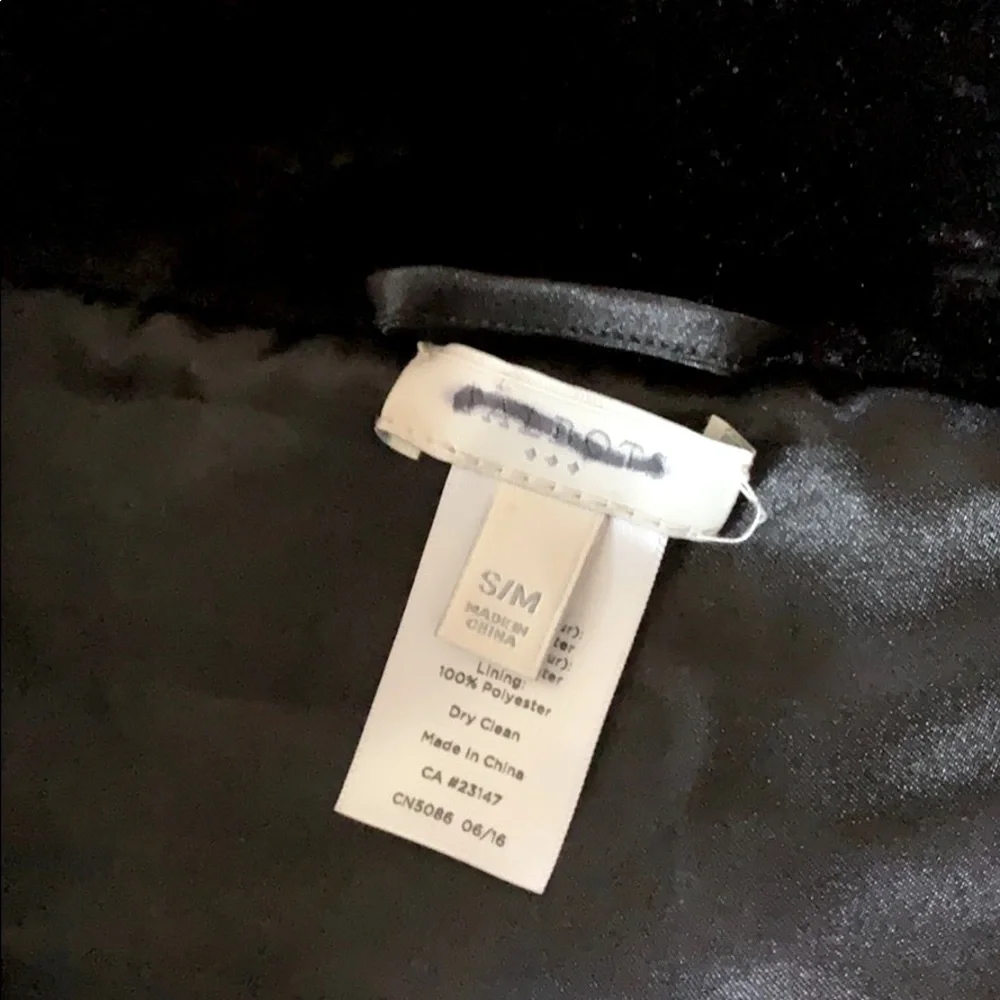 Talbots Plush Faux Fur Black Vest